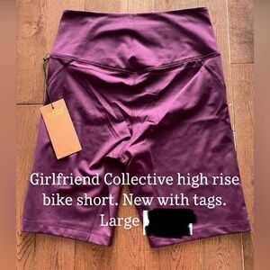 Girlfriend Collective highrise bike shorts NWT Large workout shorts